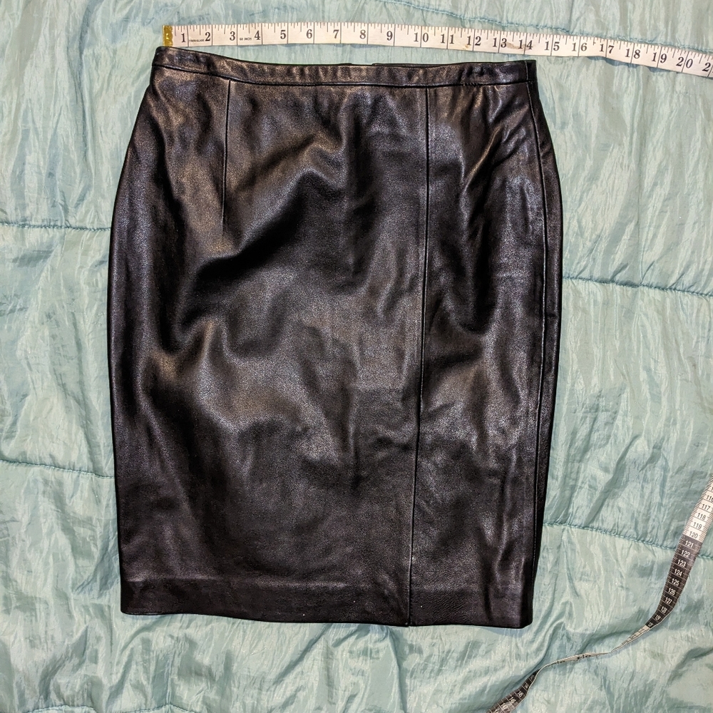 Michael kors black leather Knee Length skirt 29 waist - Picture 5 of 5